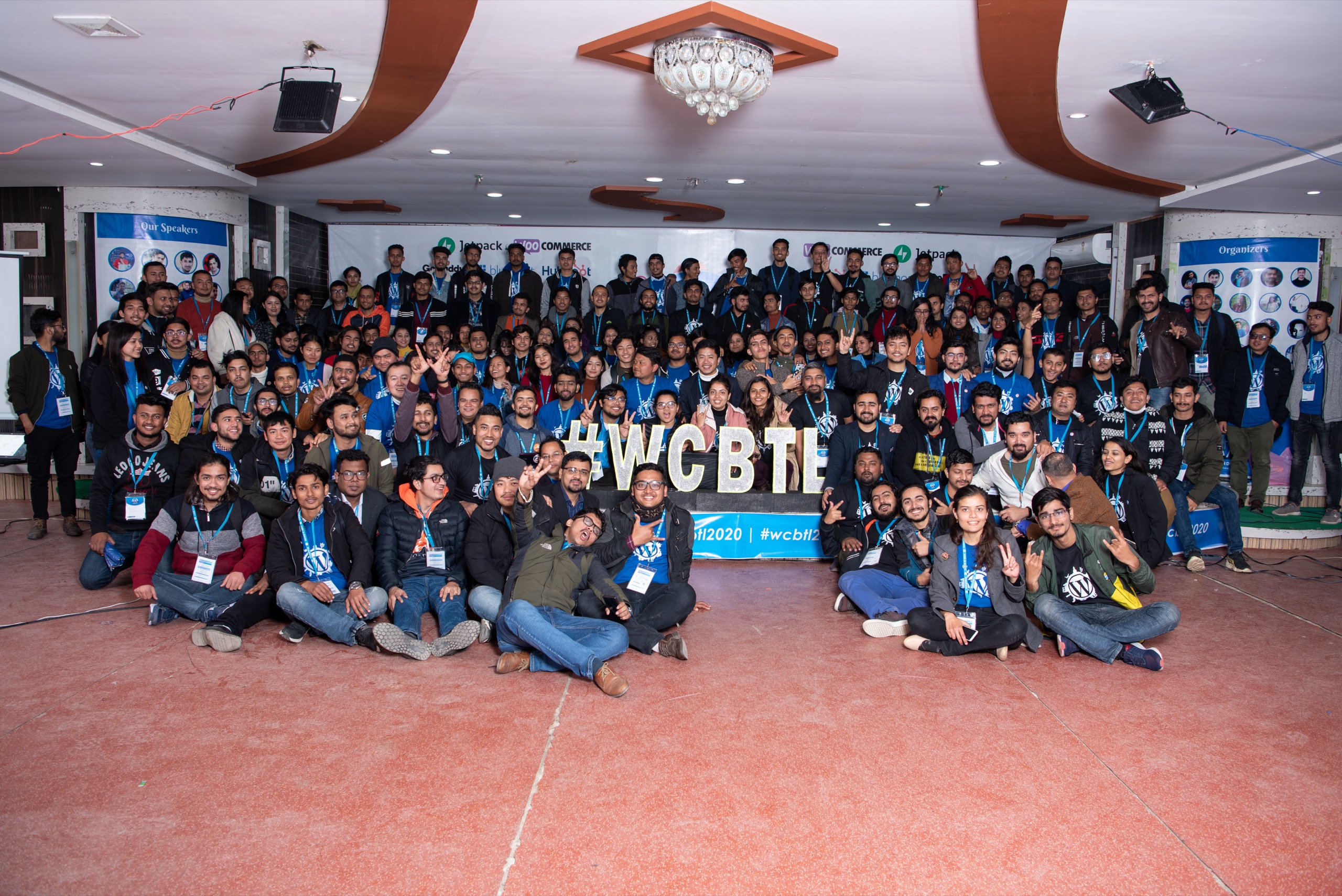 WordCamp Butwal 2020 attendees, speakers, and organizers group photo